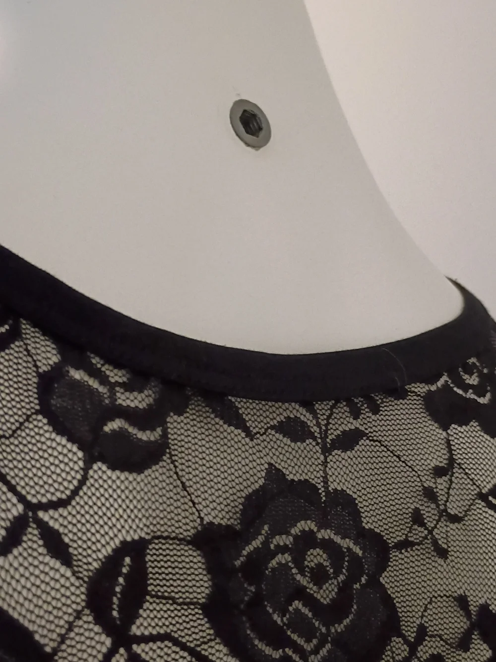 Men's Black Lace Brief-Style Tank - Sheer Floral Mesh